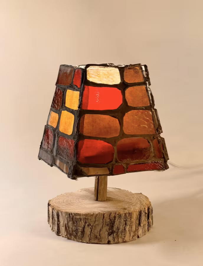 Handmade stained glass lamp