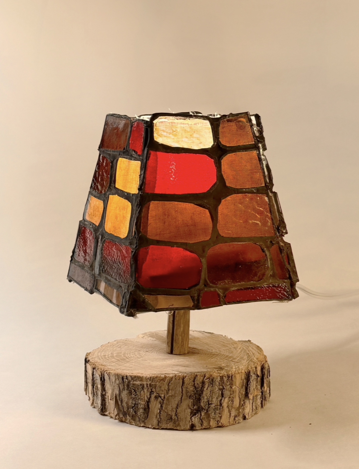 Handmade stained glass lamp